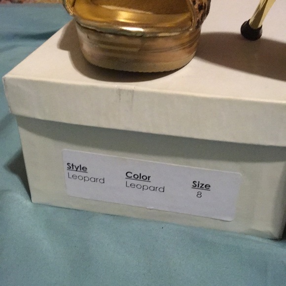 Re-Mix/Polly’s of Hollywood Leopard Print Size 8 Stiletto Slides - Picture 6 of 7